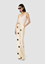 Pitt ecru with large black polka dots pants Off-white TARA JARMON