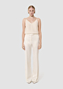 Pitt ecru satin-finish linen pants Off-white, Poppy TARA JARMON
