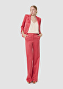 Pitt red satin-finish linen pants Off-white, Poppy TARA JARMON