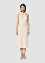 Rosanne ecru crepe dress Off-white, Poppy TARA JARMON