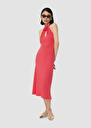 Rosanne red crepe dress Off-white, Poppy TARA JARMON