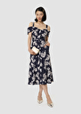 Raquelita midnight blue floral print dress Night TARA JARMON