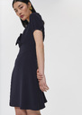 Rochel midnight blue fluid crepe dress Night TARA JARMON