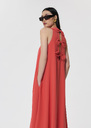 Roxanne red crepe dress Green, Poppy TARA JARMON