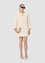 Rheala ecru crepe dress Green, Off-white, Poppy TARA JARMON