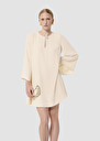Raonie ecru crepe dress Green, Off-white, Poppy TARA JARMON