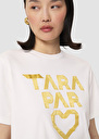 Trefle white double cotton T-shirt Pistache, Yellow TARA JARMON