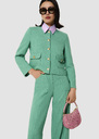 Vinny green flammed fabric jacket Green, Vanilla TARA JARMON