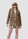 Vanda brown velvet leather jacket Nut brown TARA JARMON