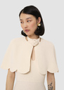 Valentinie ecru crepe cape Off-white, Poppy TARA JARMON