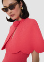 Valentinie red crepe cape Off-white, Poppy TARA JARMON