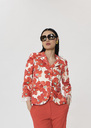 Valensole red floral prints cotton jacket Poppy TARA JARMON