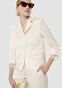 Valensole ecru satin linen jacket Off-white, Poppy TARA JARMON