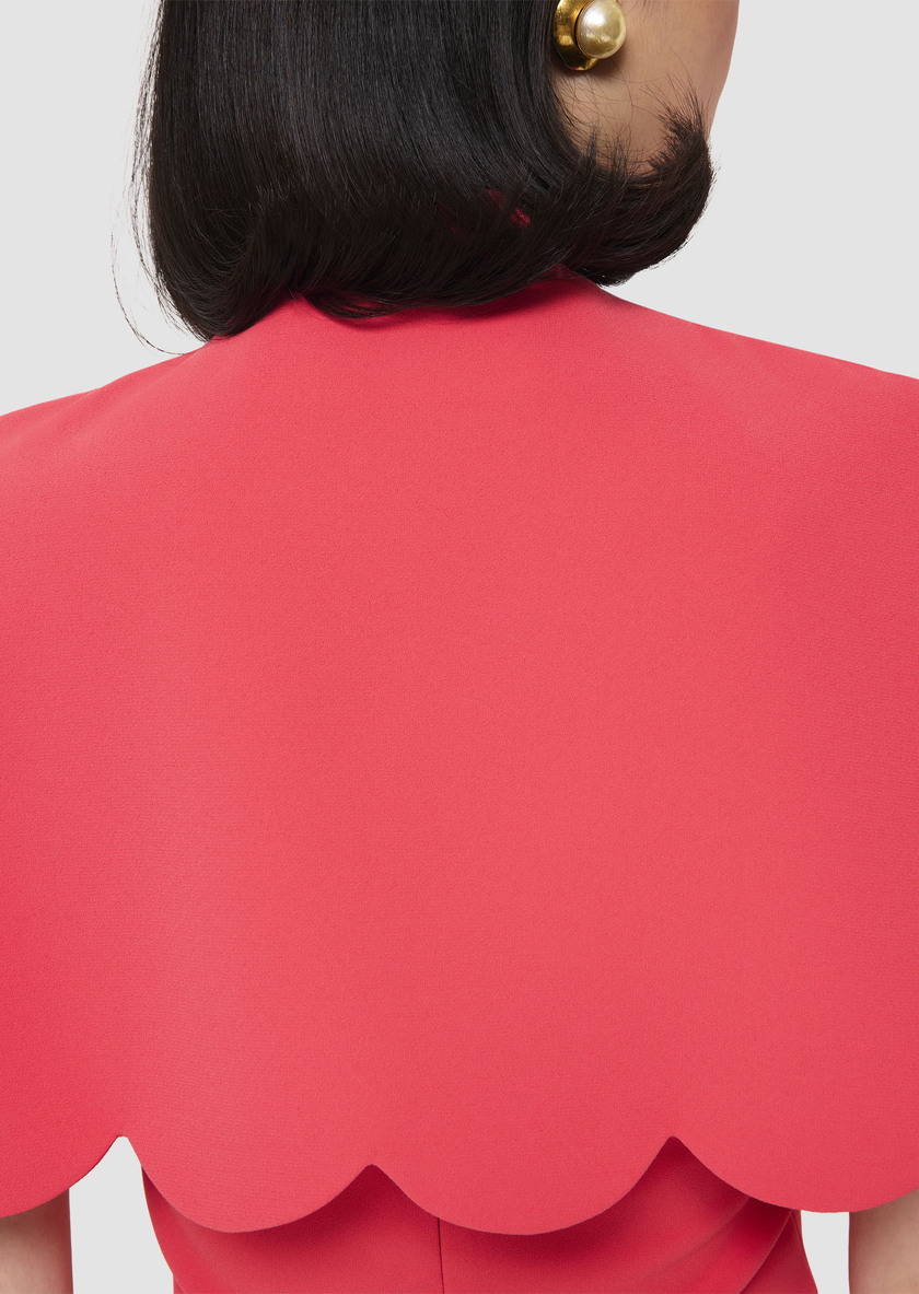 Valentinie red crepe cape Poppy TARA JARMON
