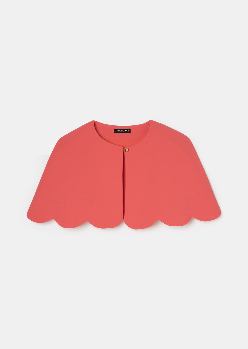 Valentinie red crepe cape Poppy TARA JARMON