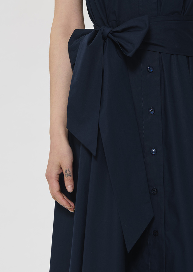 Rosia midnight blue poplin dress Night TARA JARMON