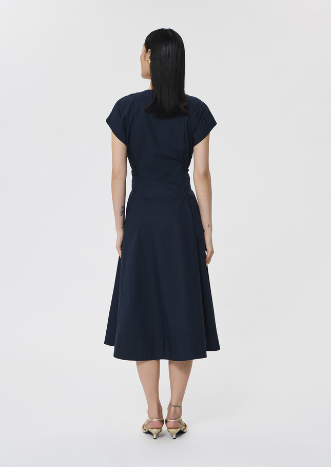 Rosia midnight blue poplin dress Night TARA JARMON