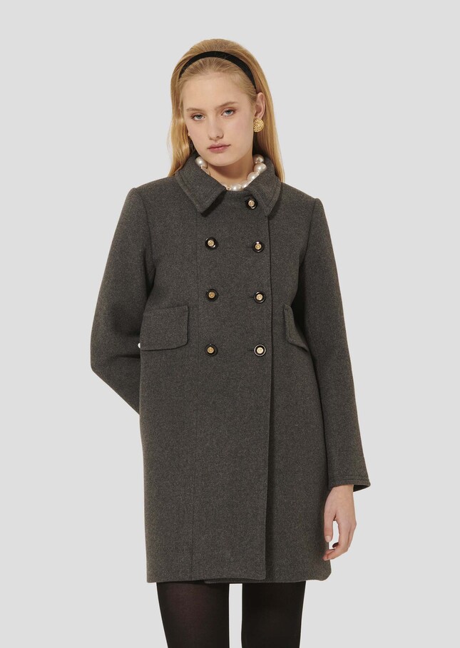 Marceau grey wool coat Gray grey TARA JARMON
