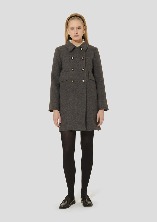 Marceau grey wool coat Gray grey TARA JARMON