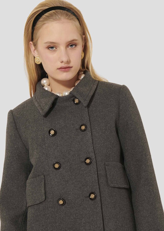 Marceau grey wool coat Gray grey TARA JARMON