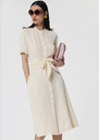 Ricochet ecru fluid crepe dress Off-white TARA JARMON