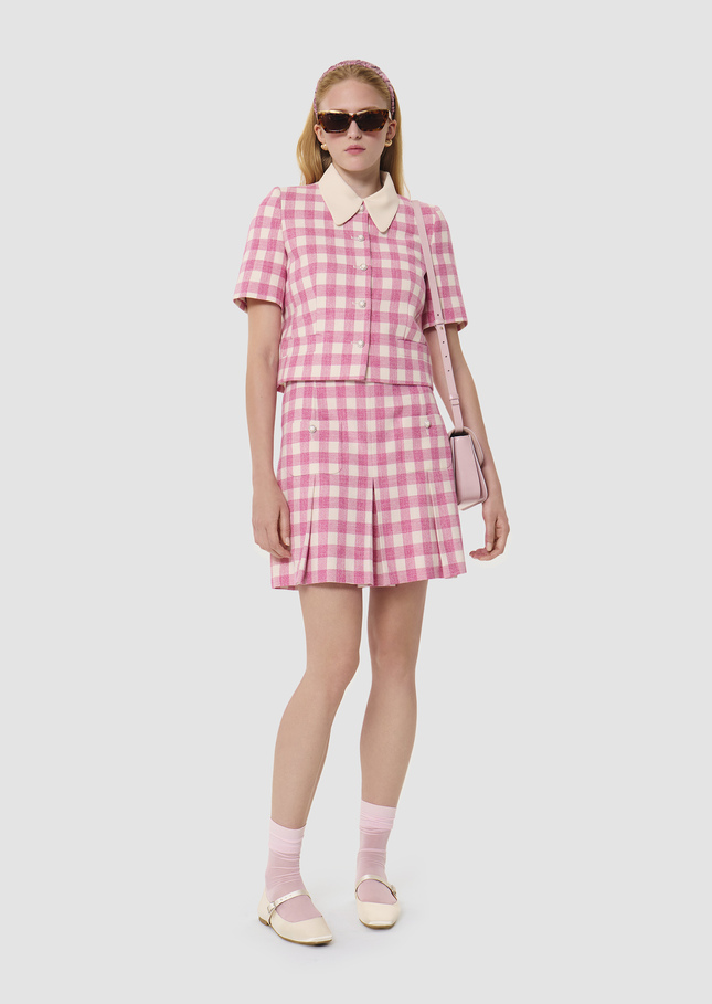 Josef pink gingham skirt Bonbon TARA JARMON