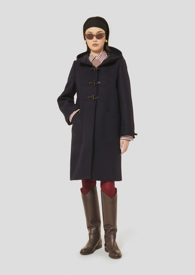 Manoela midnight blue wool coat Night TARA JARMON
