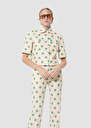 Christine ecru hearts print shirt Pistache TARA JARMON