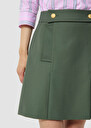 Jimmy green tailored wool skirt Night, Thym TARA JARMON