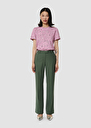 Poupee green tailored wool pants Rosewood, Thym TARA JARMON