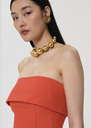 Tonnie red tailored canvas top Off-white, Poppy TARA JARMON