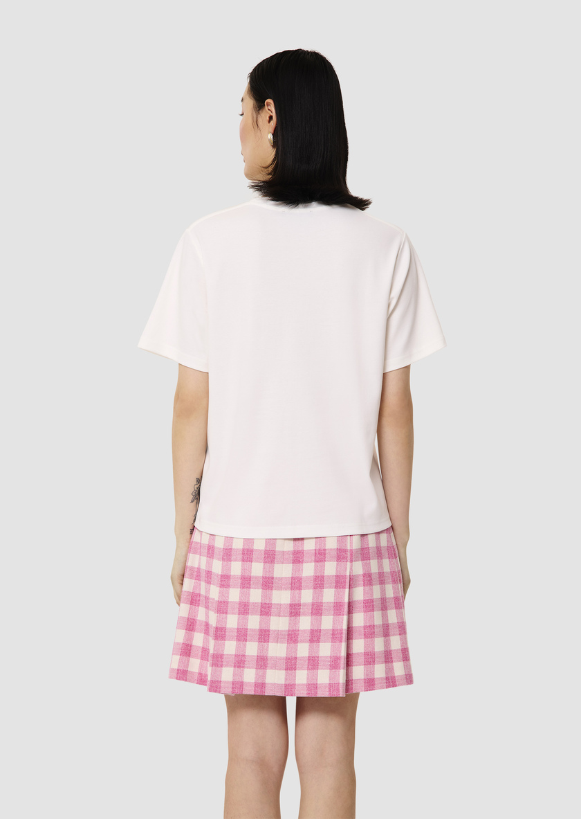Trefle white double cotton T-shirt Pistache TARA JARMON