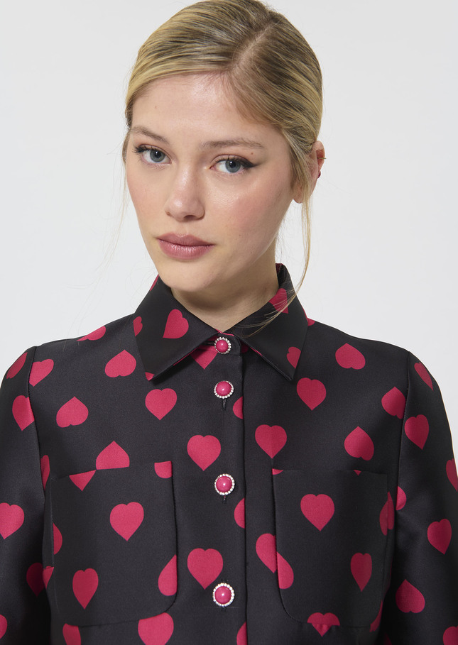 Carolane shirt black with heart print Black TARA JARMON