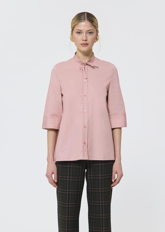 Clea shirt pale pink poplin Blush TARA JARMON