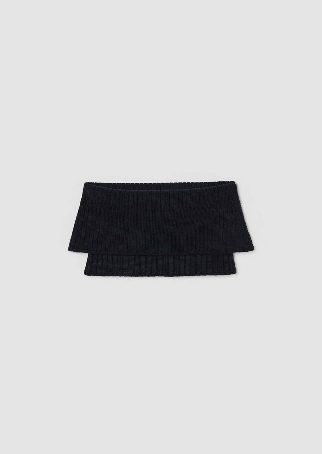 Eclipse Detachable Collar black wool Black TARA JARMON