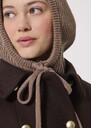 Agnes Hood beige wool Horizon, Night, Off-white, Taupe color TARA JARMON