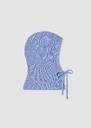 Agnes Hood sky blue wool Horizon, Night, Off-white TARA JARMON