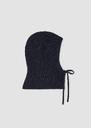 Agnes Hood midnight blue wool Horizon, Night, Off-white TARA JARMON