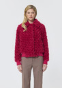Bianca Jacket red faux fur boucle Cactus, Chocolate, Garnet, Green TARA JARMON