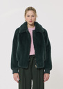 Bianca Jacket bottle green faux fur bouclé Chocolate, Green TARA JARMON
