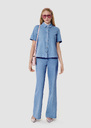 Camilia shirt raw denim Denim, Navy, Nut brown TARA JARMON
