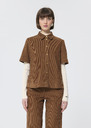 Camilia shirt beige corduroy Denim, Navy, Nut brown TARA JARMON