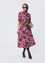 Carolane shirt ecru jacquard floral Black, Craie TARA JARMON