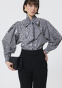 Candya shirt grey gingham patchwork poplin Blue, Charcoal, Raspberry TARA JARMON