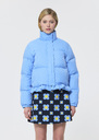 Denise quilted down jacket sky blue Horizon, Lemon yellow TARA JARMON