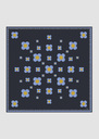 Edme Scarf midnight blue silk Night TARA JARMON