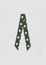 Edith scarf English green silk Vert anglais TARA JARMON