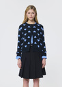 Gilma vest midnight blue jacquard hearts Night TARA JARMON