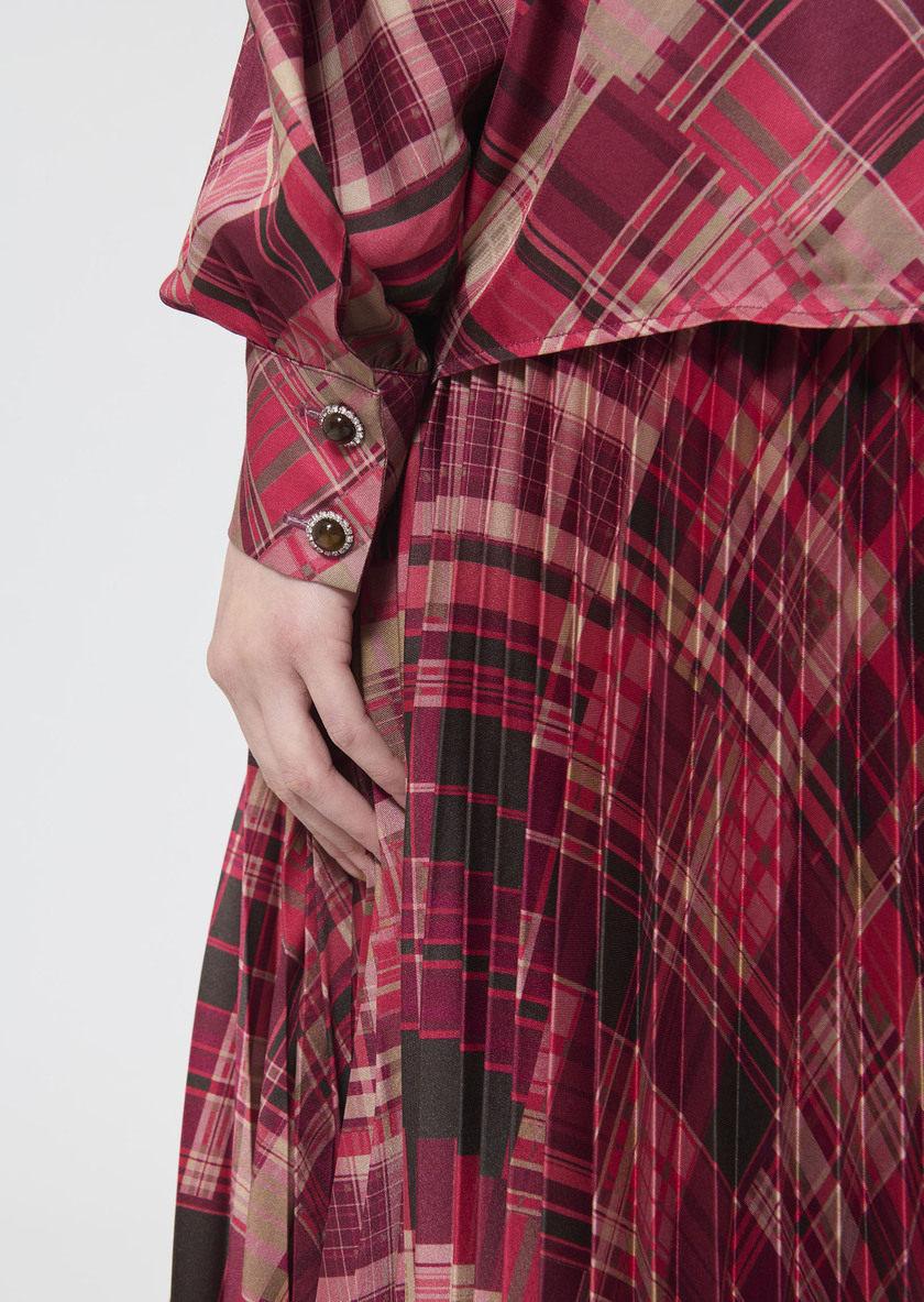 Candya shirt pink plaid print Raspberry TARA JARMON
