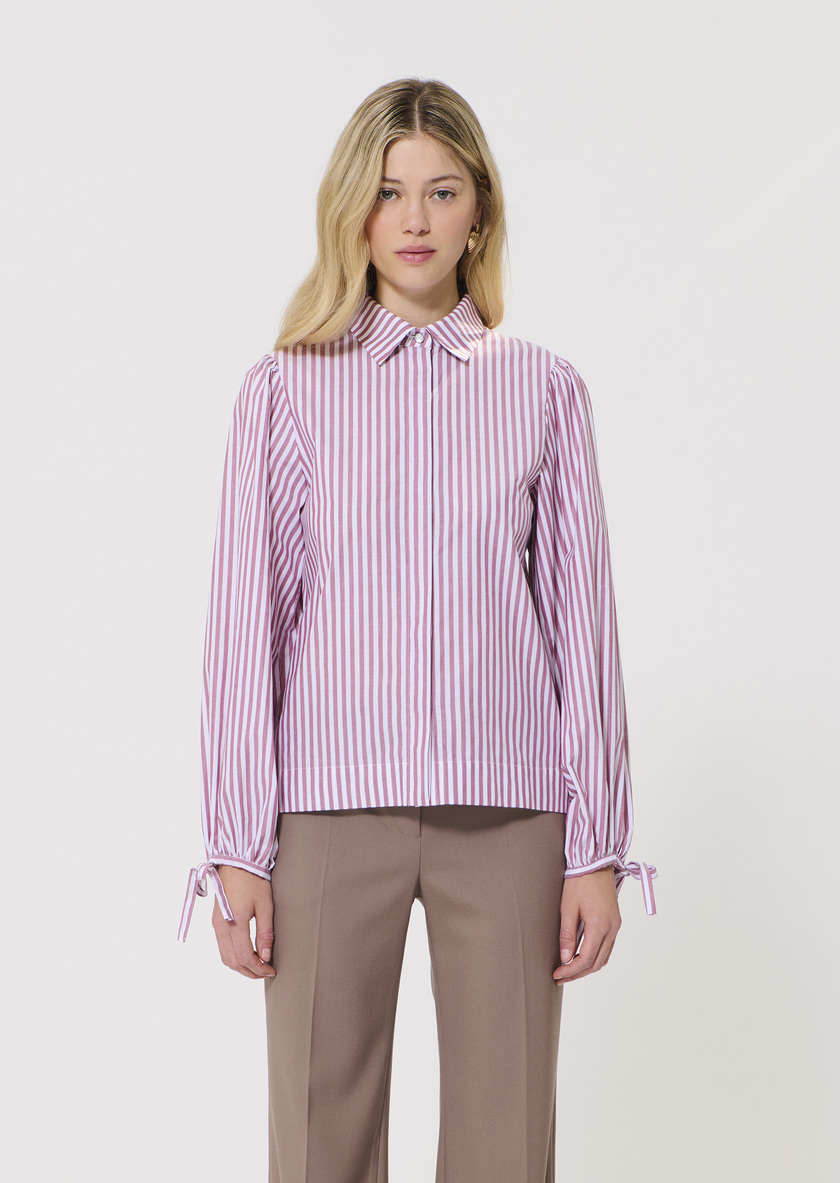 Calyette Shirt pink striped poplin Rosewood TARA JARMON